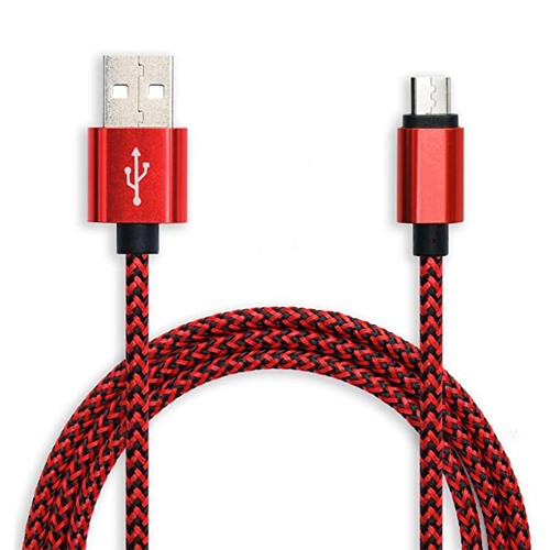 Cable de carga y datos wirboo micro usb 2.5m rojo