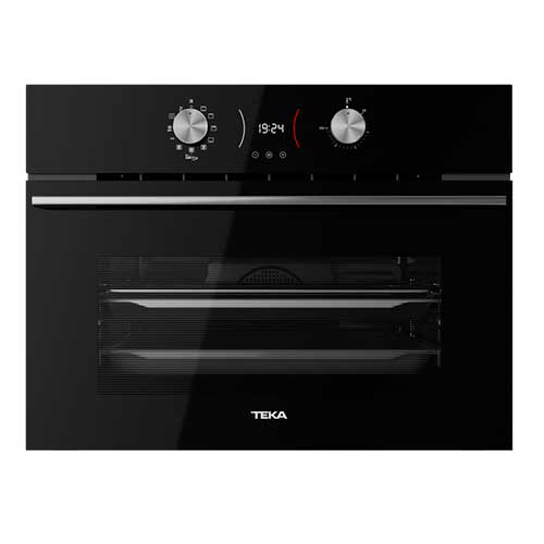 Horno compacto 45cm 44l teka hlc 8406 bk airfry cristal negro a+