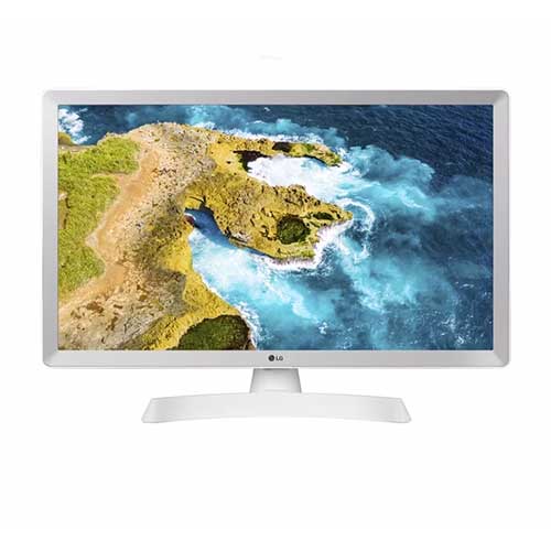 Televisor monitor 24" hd lg 24tq510swz smart tv webos22 blanco clase e
