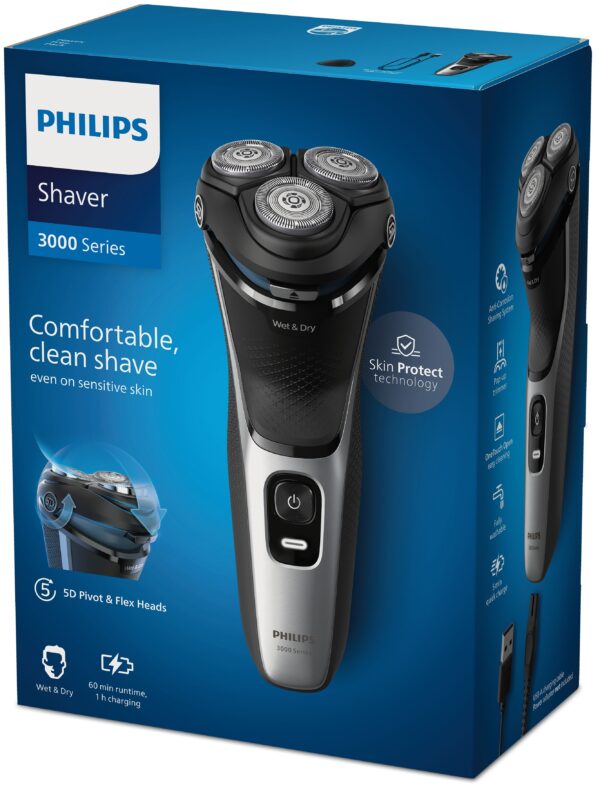 AFEITADORA PHILIPS S3143/00 CORTAPATILLAS W&D - Imagen 2