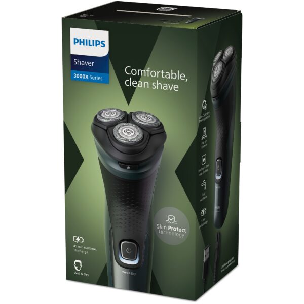 AFEITADORA PHILIPS X3052/00 W&D CON CABLE USB CORTAPATILLAS - Imagen 2