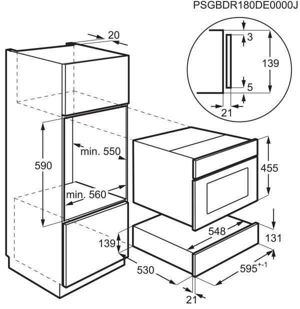 .AT.CALIENTA PLATOS AEG KDE911424M 6CUB. INOX - Imagen 9