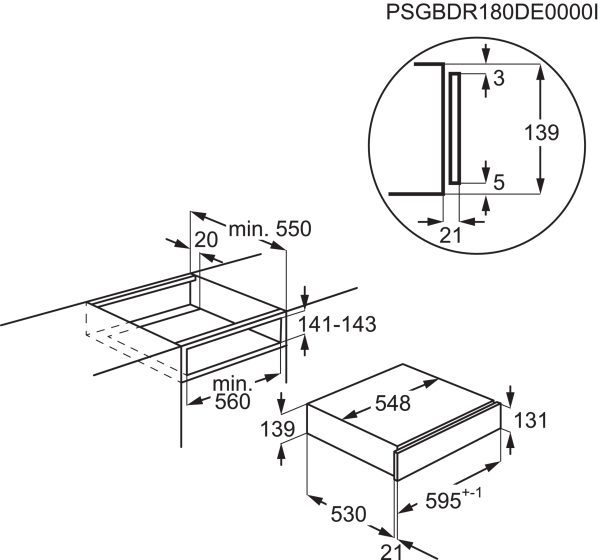 .AT.CALIENTA PLATOS AEG KDE911424M 6CUB. INOX - Imagen 10