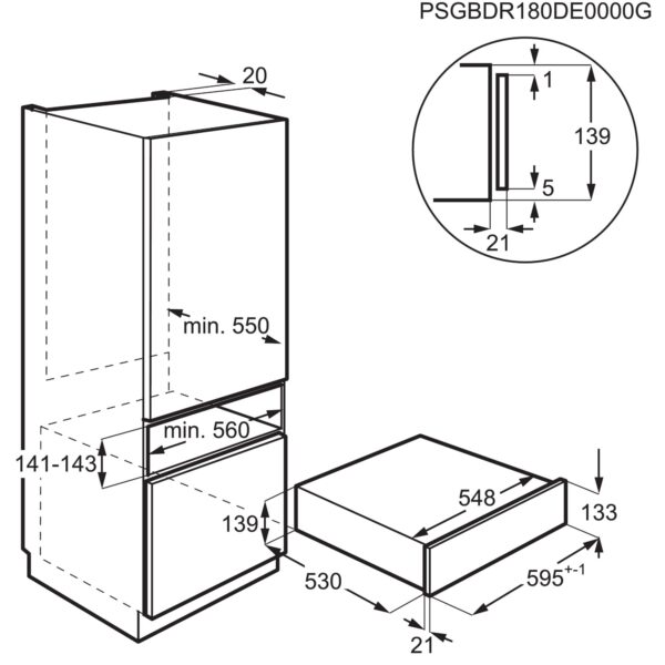 .AT.CALIENTA PLATOS ELECTROLUX KBD4X 6CUB. CRIST.NGO.INOX 14CM - Imagen 4