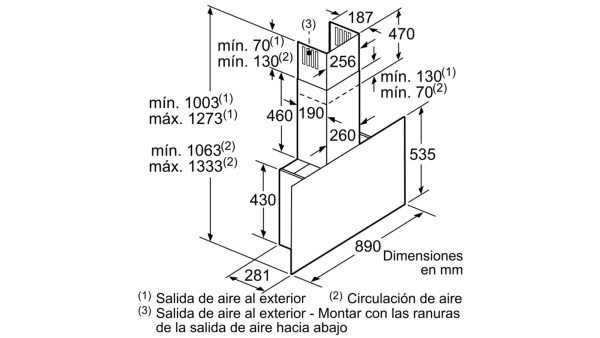 .AT.CAMPANA BALAY 3BC497GG 90CM A CRIST.ANTRACITA 739M3/H - Imagen 8