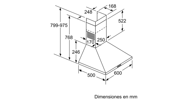 .AT.CAMPANA BALAY 3BC666MB 60CM A BCA 570M3/H - Imagen 6