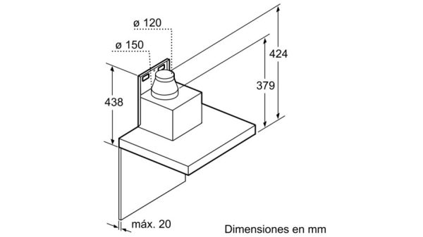 .AT.CAMPANA BALAY 3BC998AXD 90CM A+ INOX 843M3H - Imagen 6