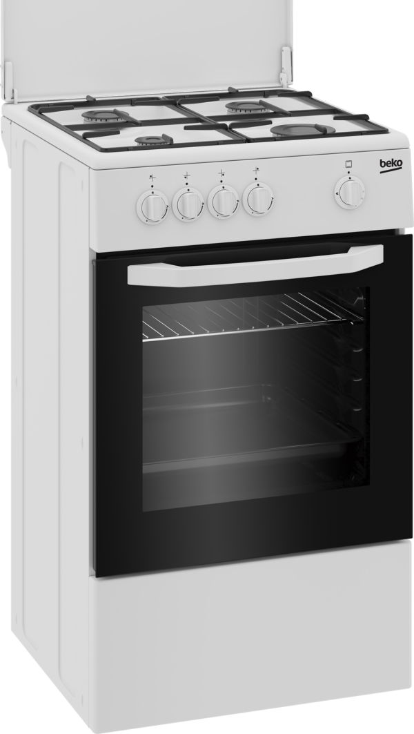 .AT.COCINA BEKO CSG 42009 DW GAS 4F C/HORNO GAS 50X50 - Imagen 2