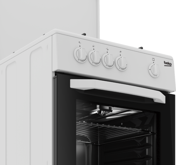 .AT.COCINA BEKO CSG 42009 DW GAS 4F C/HORNO GAS 50X50 - Imagen 3