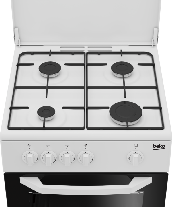 .AT.COCINA BEKO CSG 42009 DW GAS 4F C/HORNO GAS 50X50 - Imagen 4