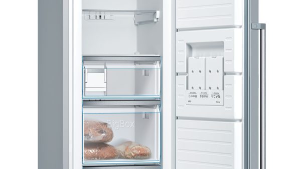 .AT.CONGELADOR VERTICAL BOSCH GSN36AIEP 186X60 NF E INOX 242L - Imagen 3