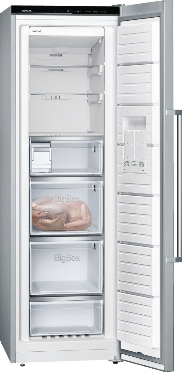 .AT.CONGELADOR VERTICAL SIEMENS GS36NAIEP 186X60 NF E INOX 242L - Imagen 4