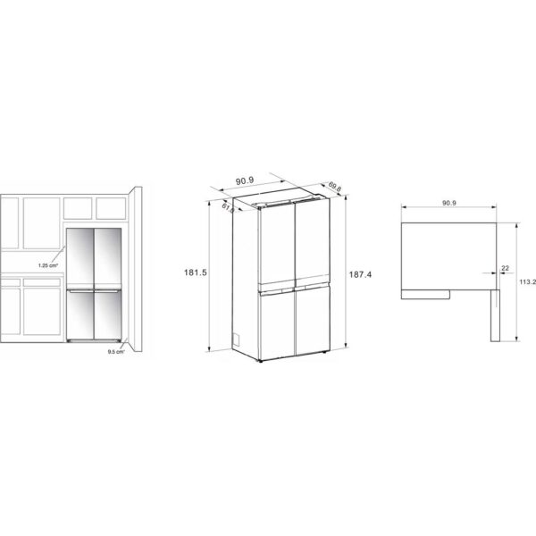 .AT.CROSS DOOR WHIRLPOOL WQ9 B2L 187,4X90,9 NF E INOX - Imagen 26