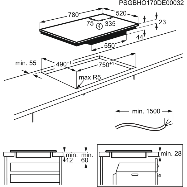 .AT.ENCIMERA INDUCCION AEG IKE84445FB 4F.80CM 7350W - Imagen 6