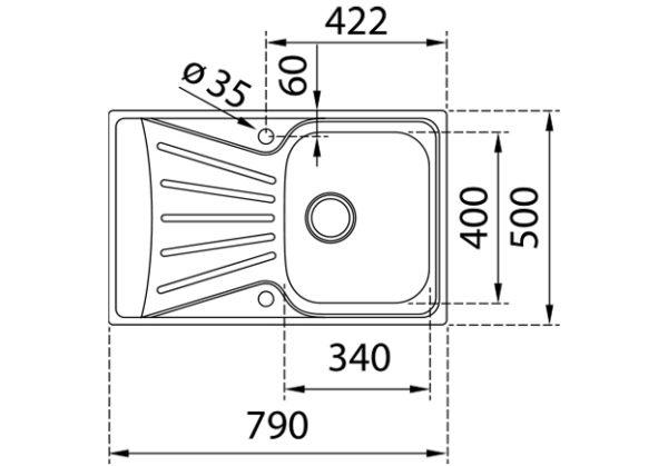 .AT.FREGADERO TEKA 115120034 STARBRIGHT 45 E-XP 1C 1E D (contract) - Imagen 4