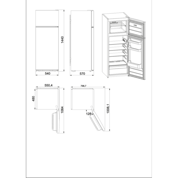 .AT.FRIGORIFICO 2P. WHIRLPOOL W55TM 4110 W 1 144X54 F BCO - Imagen 9