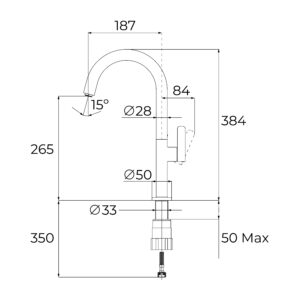 .AT.GRIFO TEKA 116030064 OVAL 915 NEGRO - Imagen 6