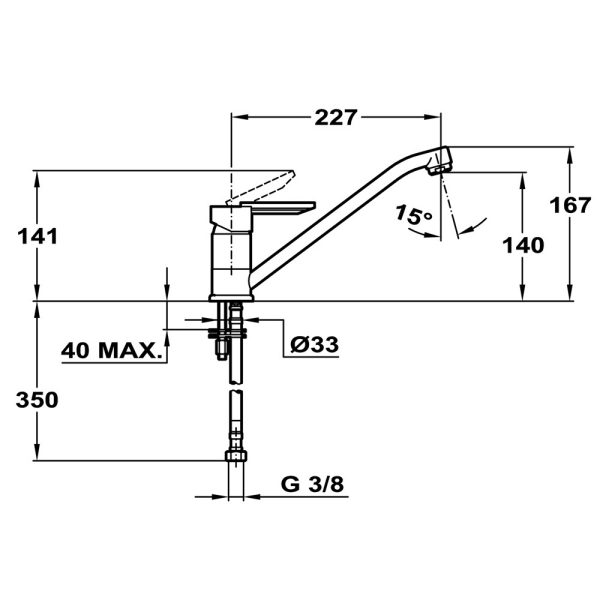 .AT.GRIFO TEKA ML CROMO 8191362 - Imagen 2