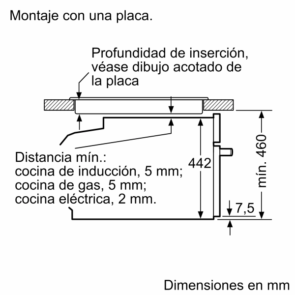 .AT.HORNO COMPACTO BALAY 3CB5151A2 MULT.7 A 47L CRIST.ANTRACITA - Imagen 5