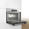 .AT.HORNO COMPACTO BOSCH CMA585GS1 5F C/MICRO HIDRO 45CM 44L CRIST.NG - Imagen 4