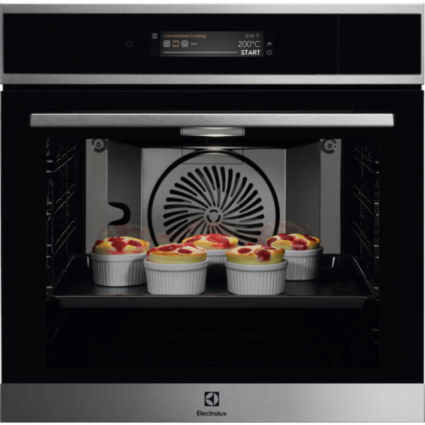 .AT.HORNO ELECTROLUX EOA9S31CX MULTIF.20 A++ CRIST.NGO/INOX C/VAPOR