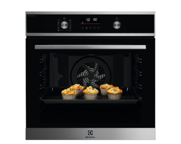 .AT.HORNO ELECTROLUX EOD6P77X MULTIF.9 A+ CRIST.NGO/INOX C/VAPOR PIROL