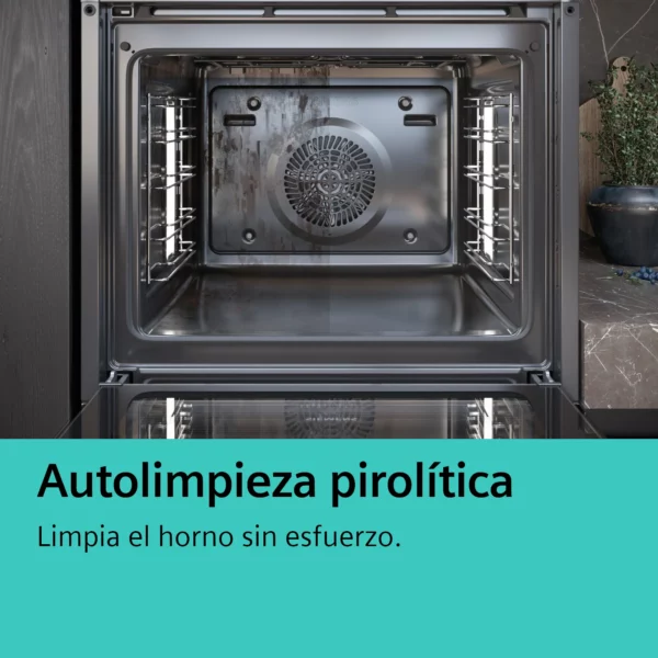 .AT.HORNO SIEMENS HB372AES3 MULT.7 A+ AIRFRY PIRO 71L CRIST.NGO INOX - Imagen 5