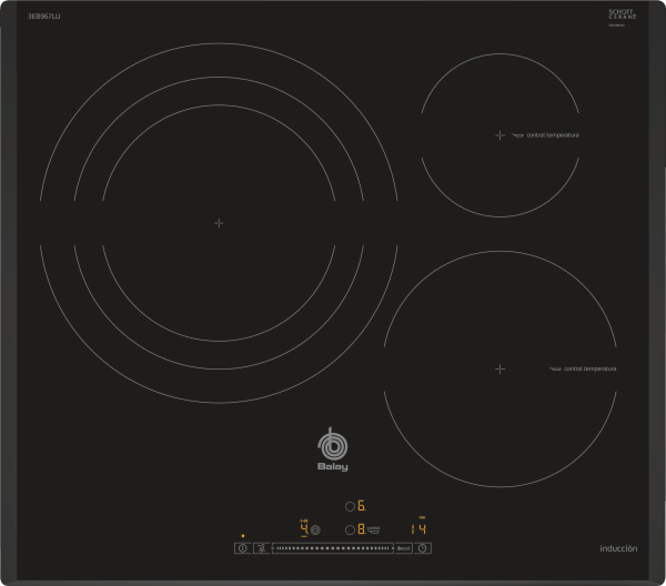 .AT.INDUCCION BALAY 3EB967LU 3F Z.32CM BISEL CONTROL ACEITE 7400W 60C