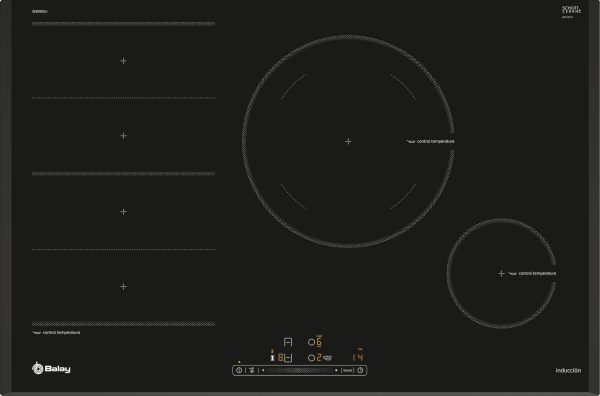 .AT.INDUCCION BALAY 3EB989LU 3F Z.FLEX Z.28CM BISEL 7400W 80CM NGO