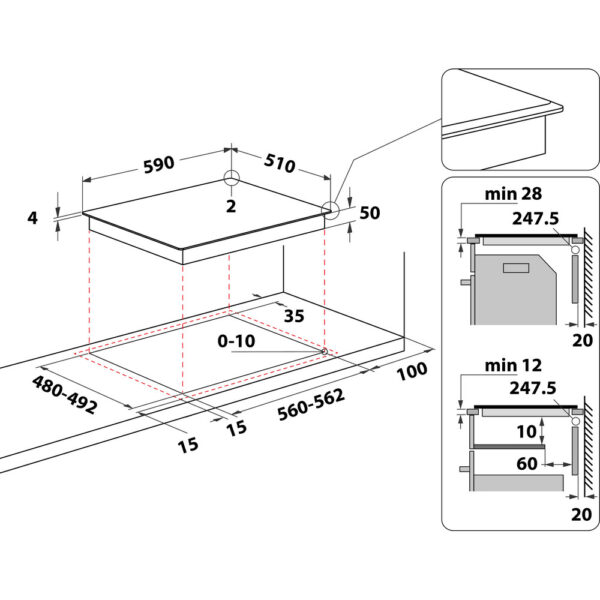 .AT.INDUCCION WHIRLPOOL WL B2760 BF FLEXICOOK 3F 7200W - Imagen 11