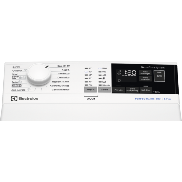 .AT.LAVADORA CARGA SUP. ELECTROLUX EN6T4722NF 7KG 1200RPM A BCA - Imagen 2