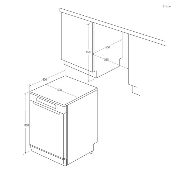 .AT.LAVAVAJILLAS HAIER XF 6B2M3PX 16CUB. B 3ª BANDEJA INOX - Imagen 24