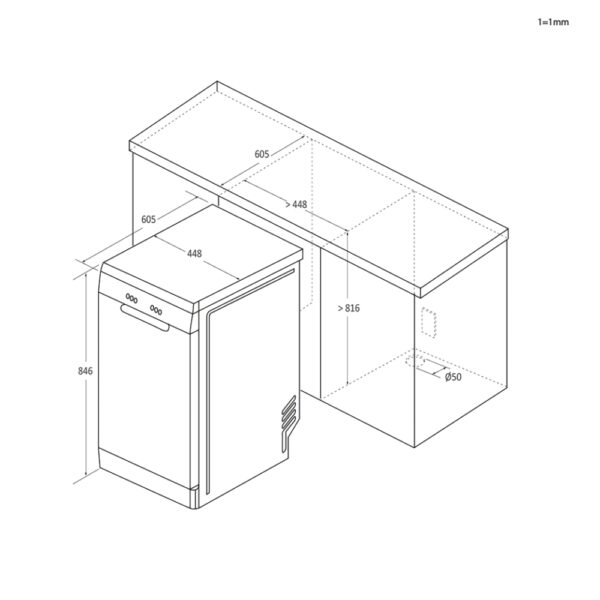 .AT.LAVAVAJILLAS HAIER XF1C3TB1FX 11CUB. C 3ªBANDEJA 45CM INOX - Imagen 18