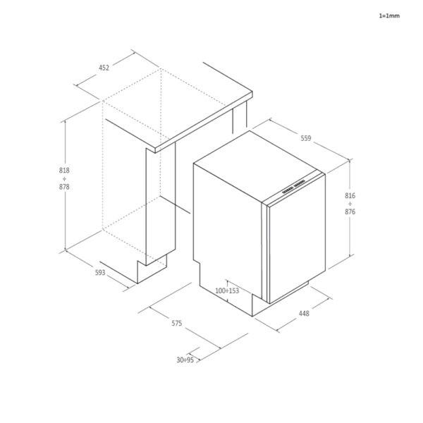 .AT.LAVAVAJILLAS INT. HAIER XI1C3TB2FB 11CUB. C 3ª BANDEJA 45CM - Imagen 18