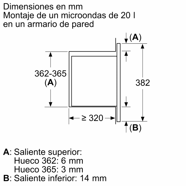 MICROONDAS INT. BALAY 3CG5142X3 20L C/GRILL INOX - Imagen 3