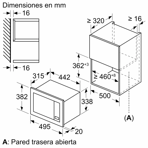 MICROONDAS INT. BALAY 3CG5142X3 20L C/GRILL INOX - Imagen 4