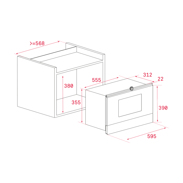 .AT.MICROONDAS INT.TEKA ML8220BIS L-WH 22L C/GRILL CRIST.BCO 112030000 - Imagen 10