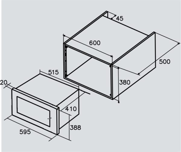 .AT.MICROONDAS INTEGRAB. CATA MC 25 GTC BK 07510400 - Imagen 2