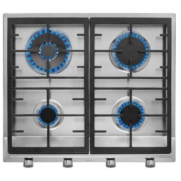 .AT.PLACA GAS TEKA EX60.1 4F C/WOK NATURAL 60CM INOX 40212210 - Imagen 3