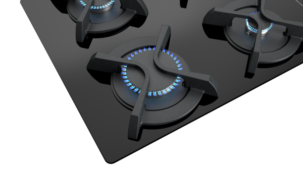 .AT.PLACA GAS TEKA GBC64003KBN 4F NATURAL 60CM CRIST.NGO 112580003 - Imagen 6