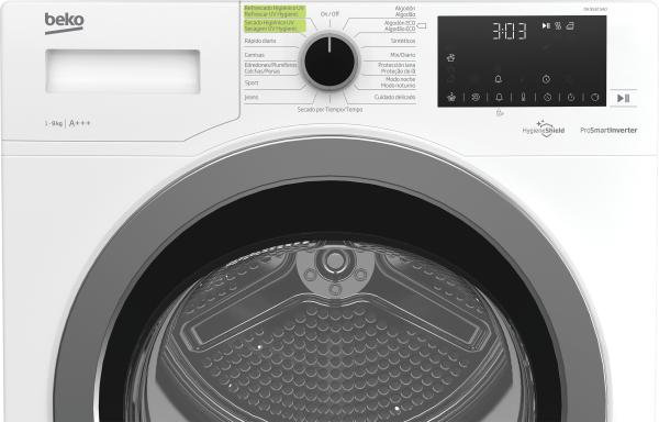 .AT.SECADORA BOMBA CALOR BEKO DH9532GAO 9KG A+++ VAPOR INVERTER - Imagen 3