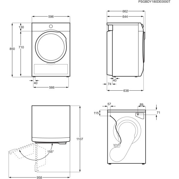 .AT.SECADORA BOMBA CALOR ELECTROLUX EW7H5825IB 8KG A++ - Imagen 2