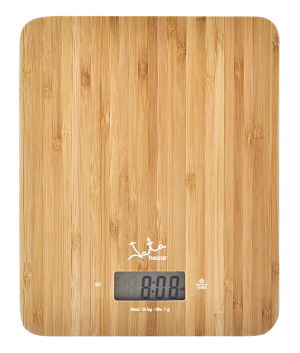 BALANZA COCINA JATA 720 DIG.23X26 BAMBU 15KG - Imagen 2