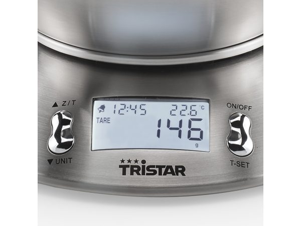 BALANZA COCINA TRISTAR KW2436 5KG INOX - Imagen 8