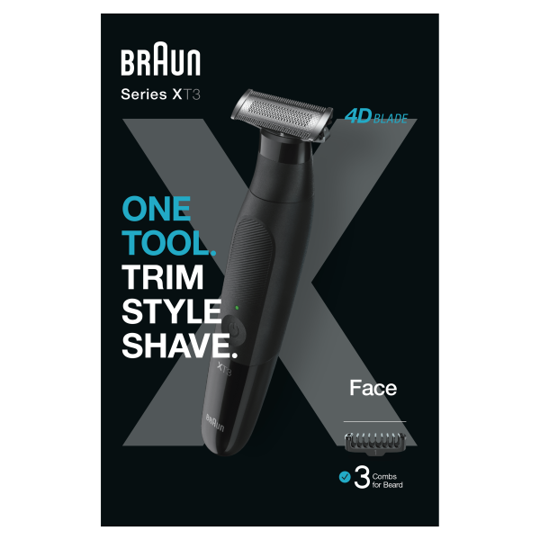 BARBERO BRAUN XT3100 FACE 3 PEINES - Imagen 2