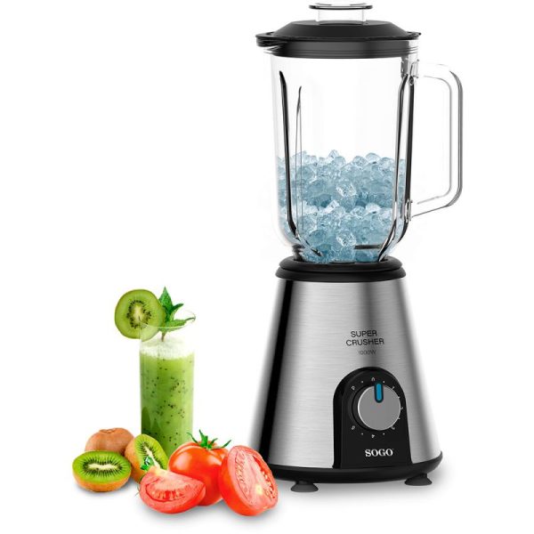 BATIDORA VASO SOGO SS5530 1000W 1,5L JARRA CRISTAL - Imagen 7