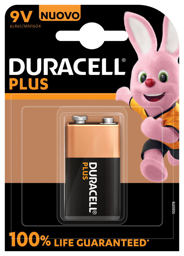 BLISTER 1 PILA DURACELL PLUS POWER 9V (6LR61) K1