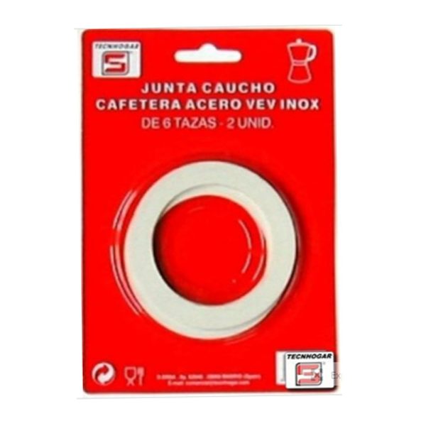 BLISTER 2 JUNTAS GOMA CAFETERA 6T ACERO 01507 - Imagen 2