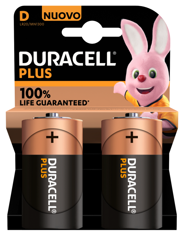 BLISTER 2 PILAS DURACELL PLUS POWER D (LR20) K2