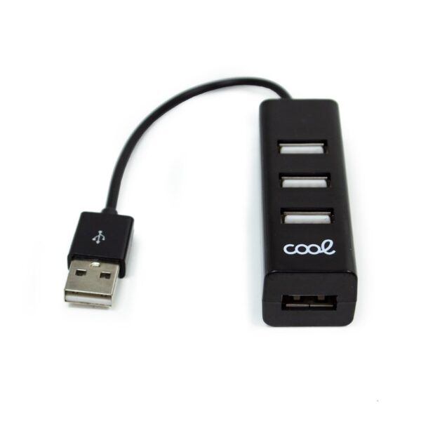 CABLE HUB USB COOL 2.0 UNIVERSAL 4 PUERTOS USB NEGRO - Imagen 4